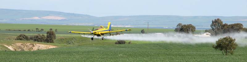 Crop dusting plane