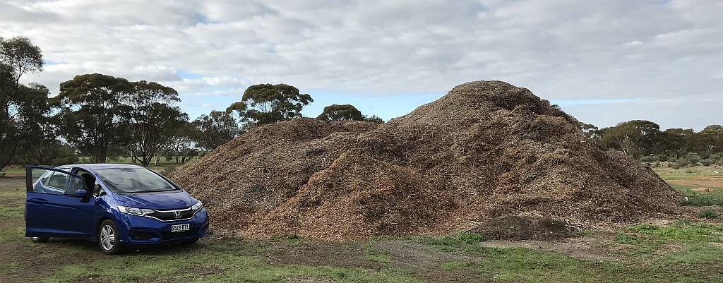 Mulch pile