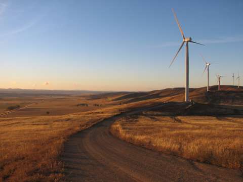Wind turbines on Brown Hill Range
