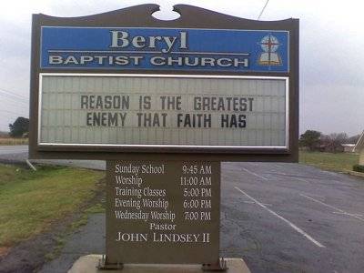 Faith, the greatest enemy of reason