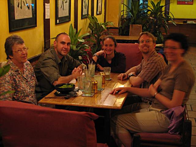 Group at restaurant