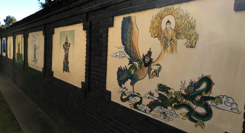 Murals in Chinese garden, Bendigo
