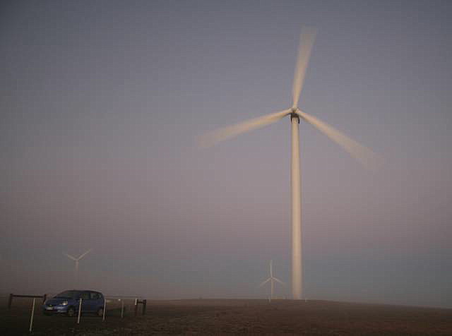 Turbines at sunrise