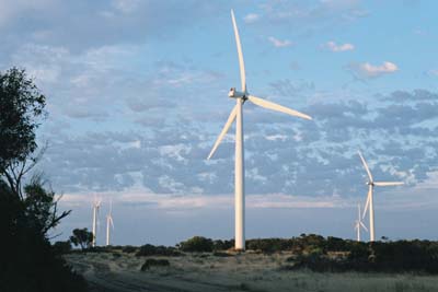 Wattle Point wind turbines