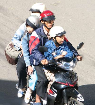 4 on a scooter